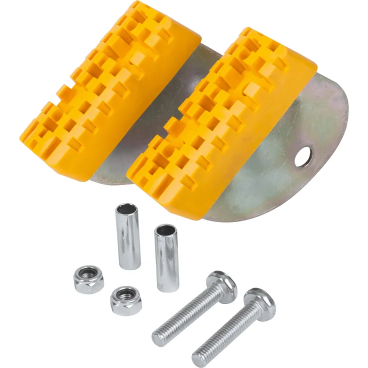 Hailo Schwenkfuß-Set in signalgelb für Hailo Sprossenleitern mit Ovaltraverse