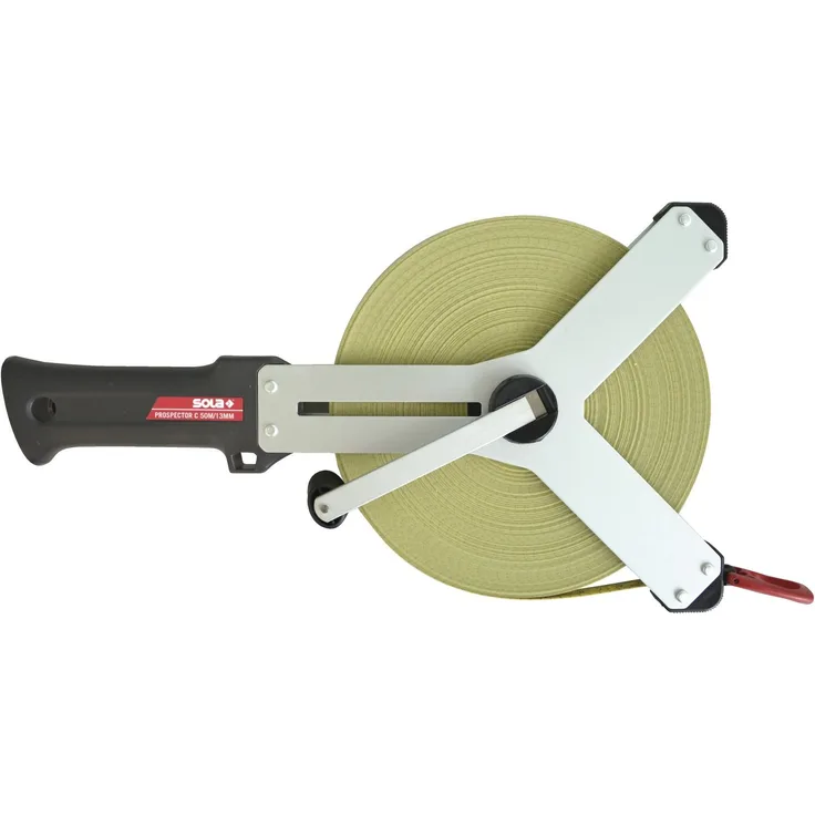 Sola 50053901 Bandmaß Prospector YC Multifunktionshaken 50 m in schwarz-grau