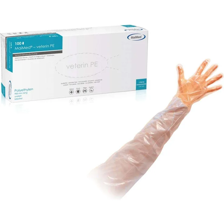MAIMED veterin PE PF Veterinärhandschuh 900mm 100 STÜCK