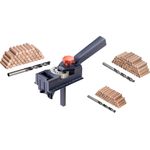 kwb Dübelprofi Komplett-Set – Universal-Bohrhilfe inkl. CV Holzbohrer und Holzdübel
