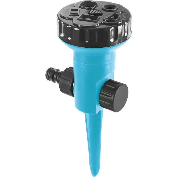 Cellfast Basic Sprenger 5 Funktionen Standregner auf Erdspieß blau