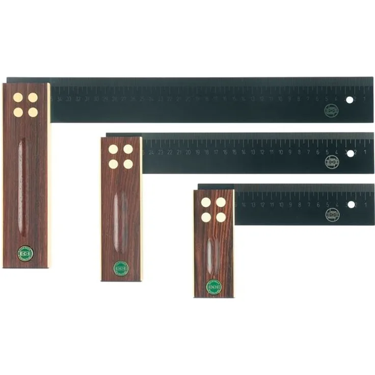 E.C.E Winkel Schenkel-L.150mm gelaserte mm-Skala Palisanderholz ECE