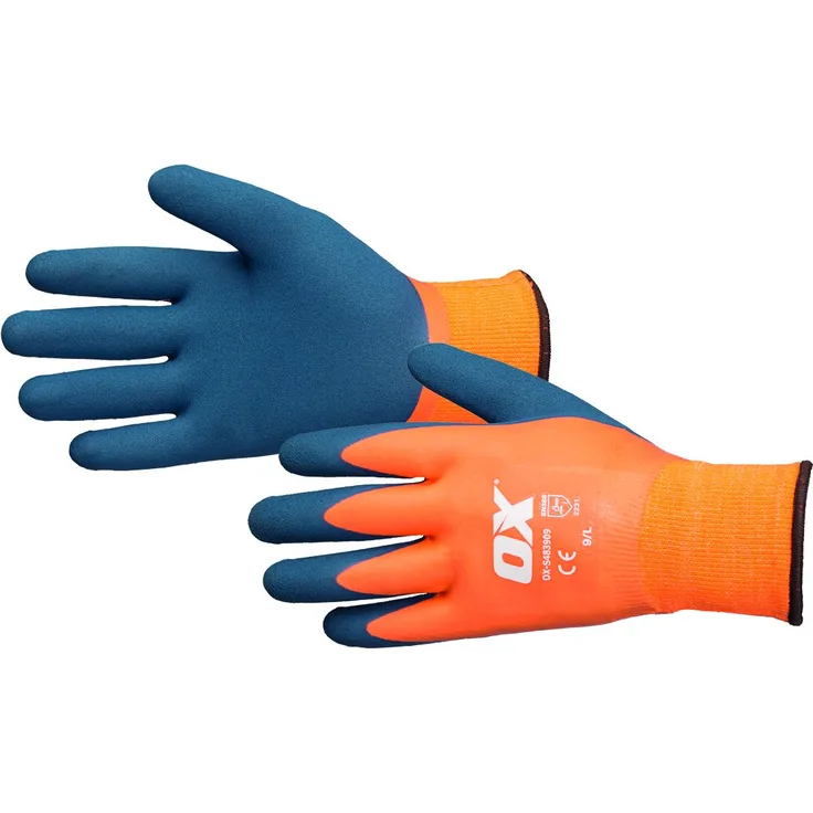 OX ox-s483910 Wasserdicht Thermo-Latex Handschuh, Größe 10, orange-blau-X-Large