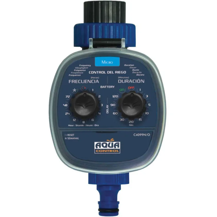 AQUA CONTROL Programmierbarer Bewässerungsregler 2. Programmierer Modell 2019 dunkelblau