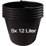 5 Stk. 12 Liter Baueimer Mörteleimer Putzeimer Maurereimer Eimer - 5 Baueimer - Preisvergleich
