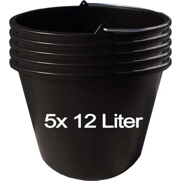 5 Stk. 12 Liter Baueimer Mörteleimer Putzeimer Maurereimer Eimer - 5 Baueimer - Preisvergleich