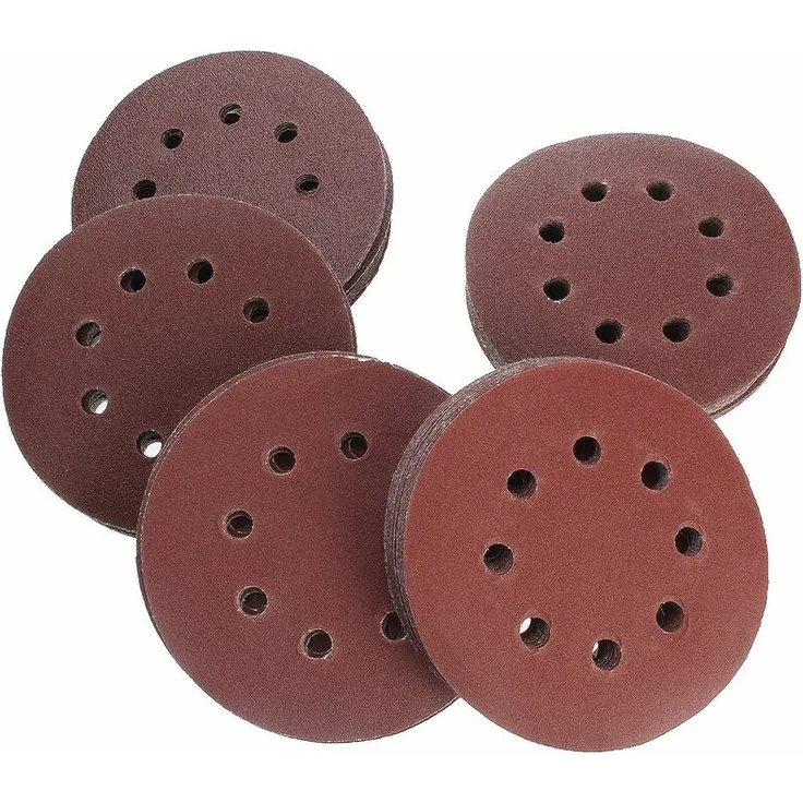Manta - 100 PCS 125mm 60 80 100 120 240 Schleifscheiben Rundform Blatt Polieren 8 Löcher Rundform