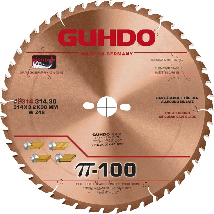 Guhdo ? G Coat Hw Kreissägeblatt 303 x 3,2 Bohrung 30 mm-Z96 TF-Made in Germany