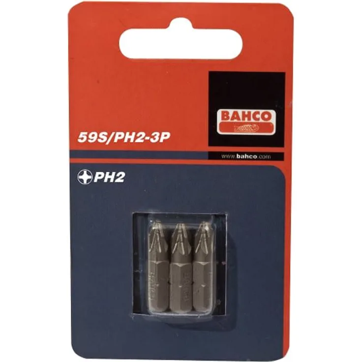 Bahco 59S-PH1-3P BH59S-PH1-3P Bits für Phillips-Schrauben 25mm Ph1 3 Stück