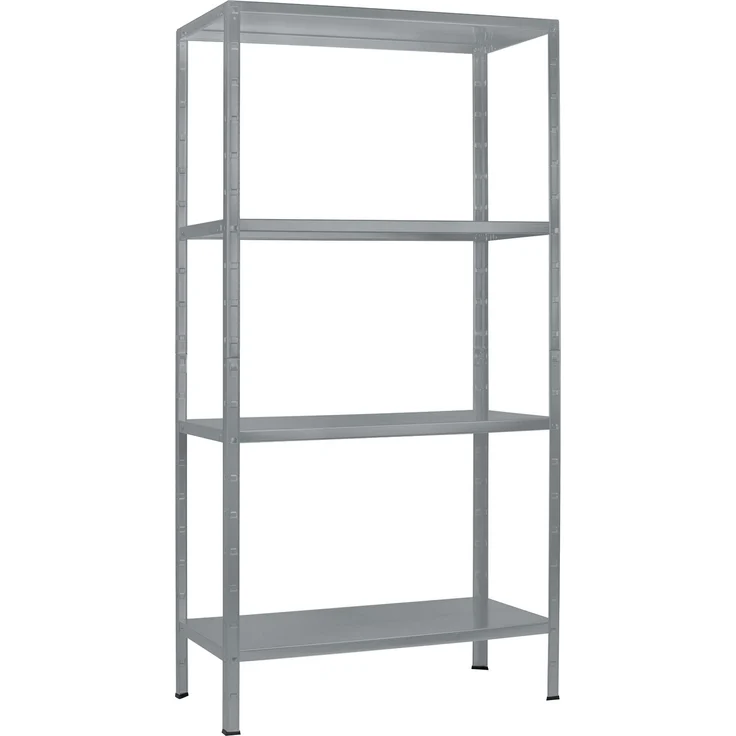 Schulte Regalwelt Lagerregal mit 4 PowerMAX-Fachböden, 180x80x40cm Regalsystem, Steckregal mit einfacher Montage ohne Verschrauben, Traglast je Boden bis zu 65 Kg (bis zu 260 Kg Gesamttraglast) - 4056397005575