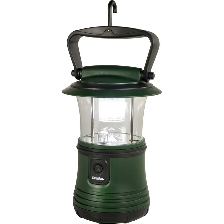 Camelion LED-Taschenlampe Kunststoff LED Laterne Travlite 1W 360° Beleuchtung (40 Lumen) Ideal für: Camping, Freizeitaktivitäten im Freien Grün