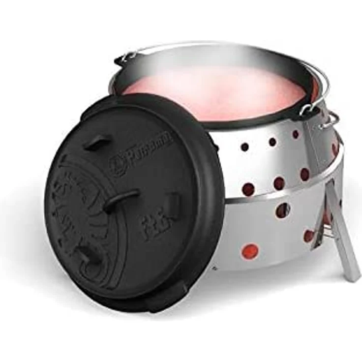 Petromax Atago Allrounder - Einsatz als Feuerschale, Grill, Ofen, Herd 40 x 40 x 14 cm – Bild 4