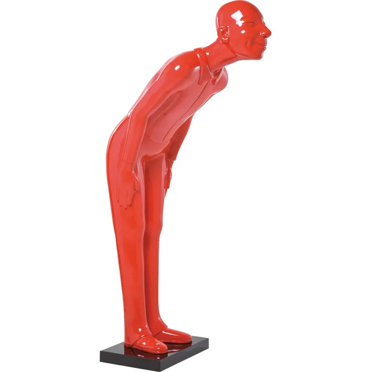 Kare Design Deko Figur Welcome Guests Red XL , Rot, Willkommensfigur, (H B T) 52x86x164cm