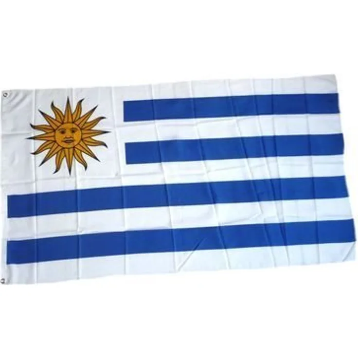 Flaggenking Uruguay Flagge/Fahne - wetterfest, mehrfarbig, 150 x 90 x 1 cm