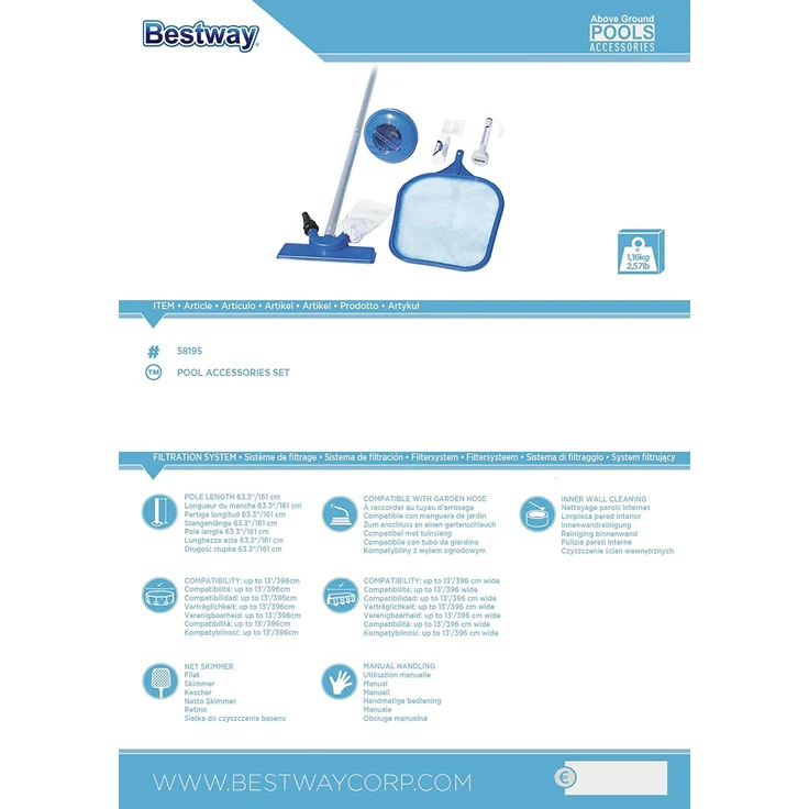 Bestway Poolzubehörset Poolreinigung Wasserpflege 58195 – Bild 3
