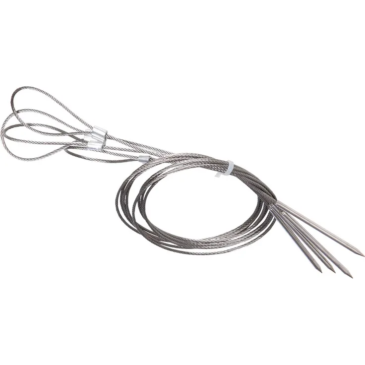 Allgrill flexible Grillspieße, 4 Stück aus Edelstahl, Länge 80 cm (Schaschlikdraht, Grilldraht)