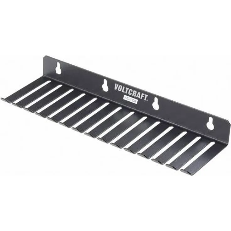 VOLTCRAFT ML-1 OR Messleitungshalter ML-1 OR 14 Aussparungen (73 x 5,3 mm) (L x B x H) 280 x 85 x 32mm Schwarz