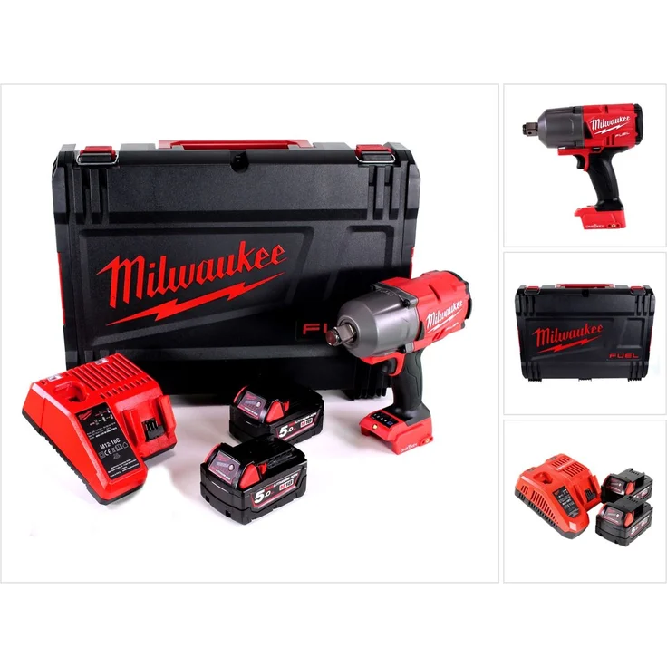 Milwaukee M18 ONEFHIWF34 502X Akku-Schlagschrauber 3-4'' 18V 1627Nm + 2x Akku 5,0Ah + HD-Box + Ladegerät ( 4933459730 ) – Bild 1