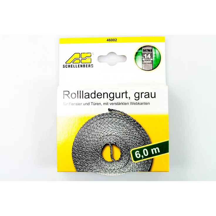 GURTBAND Rolladengurt 46002 Mini 14 Mm 6 Mtr Grau