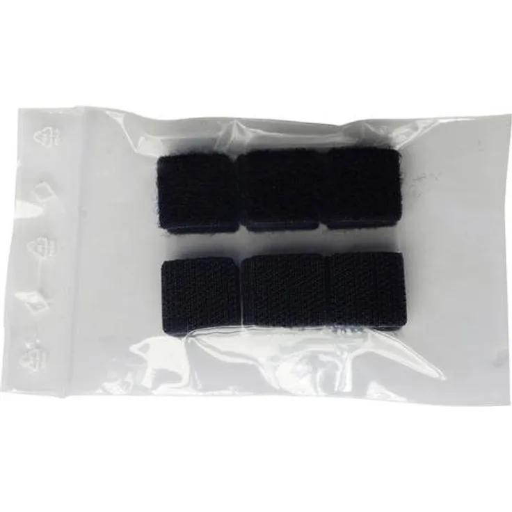 TRU Components 682-330-Bag Klettquadrate zum Aufkleben Haft- und Flauschteil (L x B) 20mm x 20mm Schwarz 4 Paar