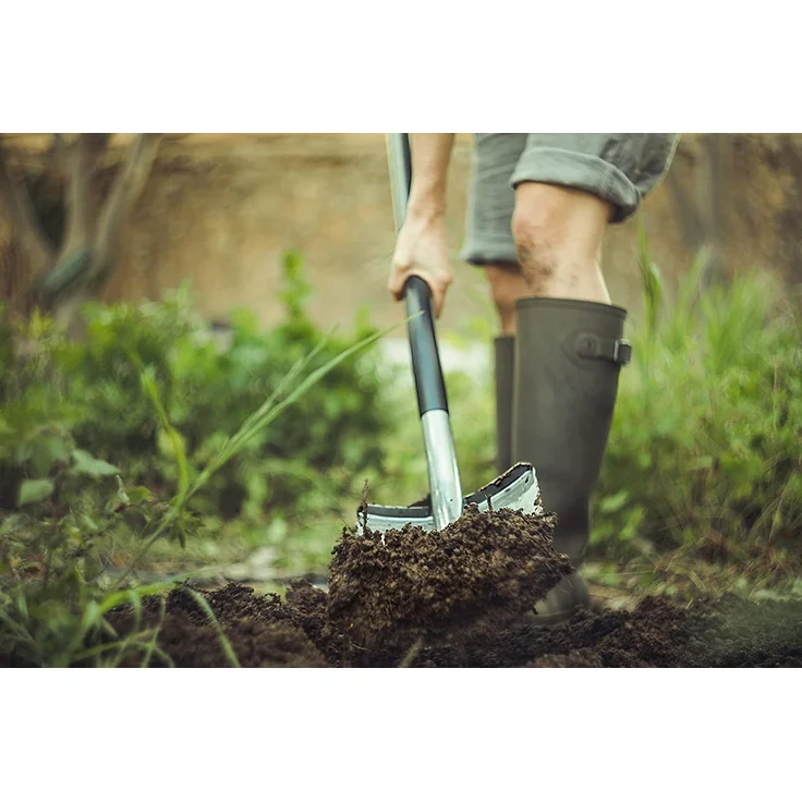 Fiskars Gärtnerspaten für harte, steinige Böden, Spitz, Länge: 125 cm, Hochwertiger Borstahl, Grau-Schwarz, Ergonomic, 1001568 – Bild 4