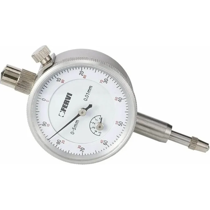 Messuhr Spur 0-5 Mm Messgerät Messbereich 0,01 Mm Fervi C002-42