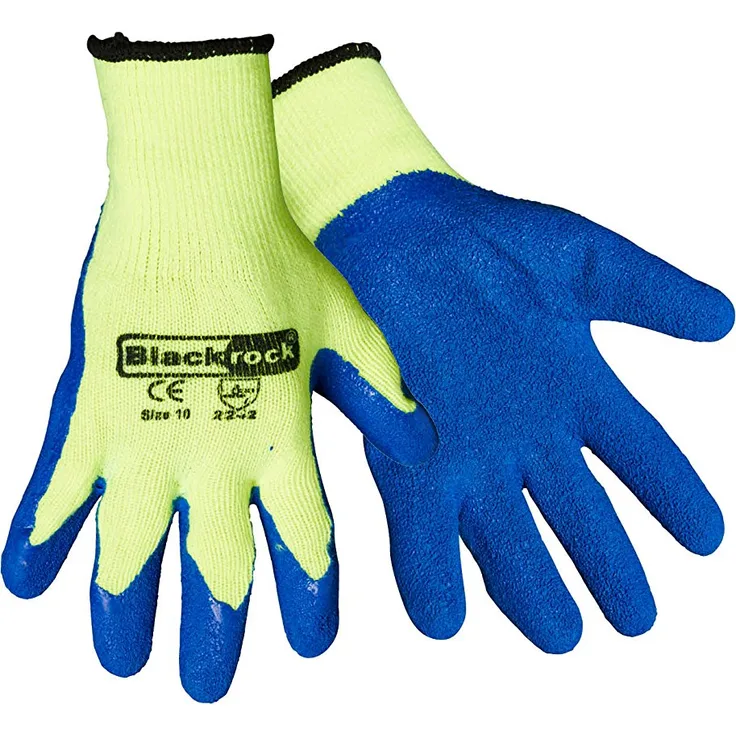 Blackrock Herren Thermo Greifer Handschuhe, Blau-Gelb, One size