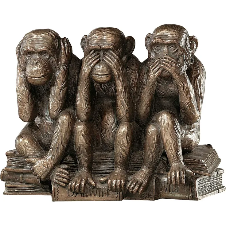 Design Toscano Affenstatue, Maße: 8,9 x 17,8 x 12,7 cm