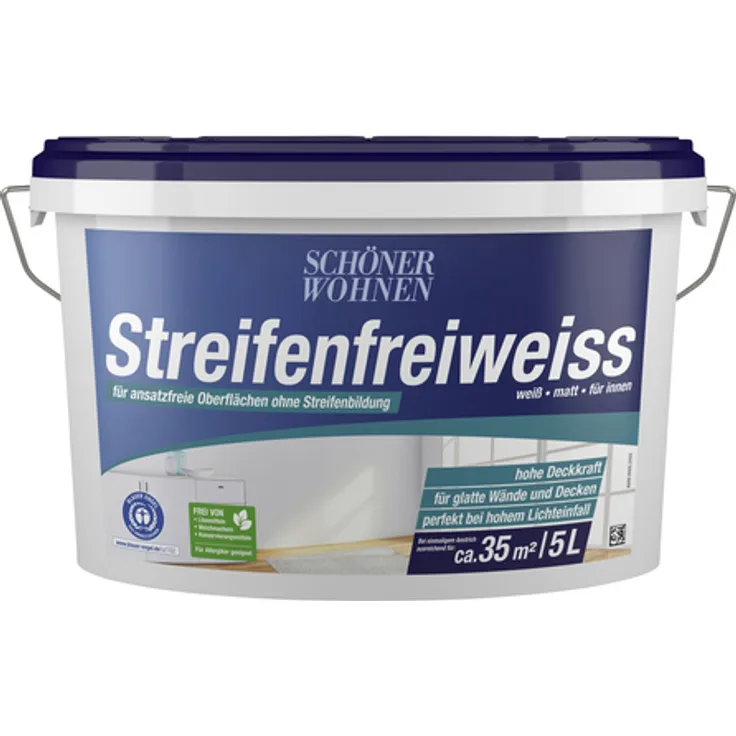 Schöner Wohnen - Dispersionsfarbe Streifenfreiweiß, matt - weiß 4006559384000