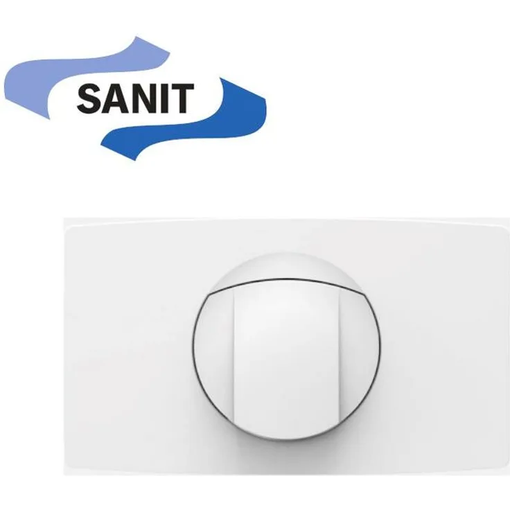 SANIT WC-Betätigungsplatte, L-Start-Stopp oder 4,5l Einmengenspülung, weiß, inkl. Befestigungsmaterial