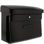 BURG-WÄCHTER Briefkasten in Matt-Optik, A4 Einwurf-Format, Kunststoff, Bremen 885 BR, Braun