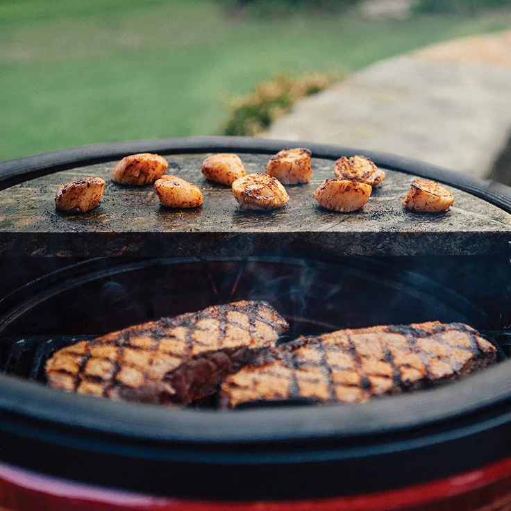 Kamado Joe Grillplatte, Speckstein, für Classic Joe, halbrund – Bild 4