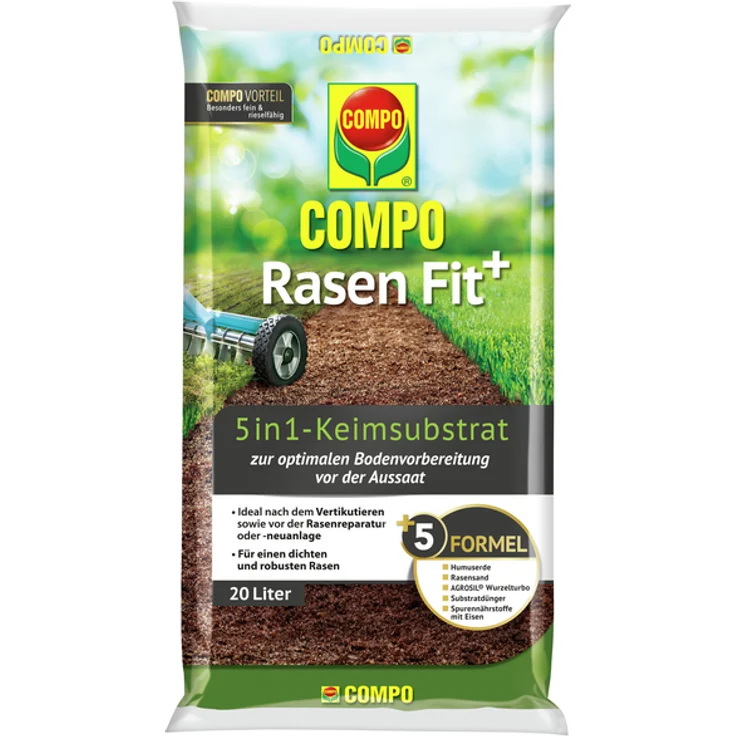 Compo Rasen Fit 5in1 Keimsubstrat 20l für 10 m²