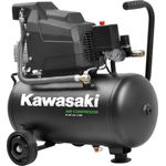 Kawasaki Kompressor, Luftkompressor Werkstatt, fahrbar, 1100W, 8 Bar, Induktionsmotor, 220V, 24L Tank, Ansaugleistung 165 l/min