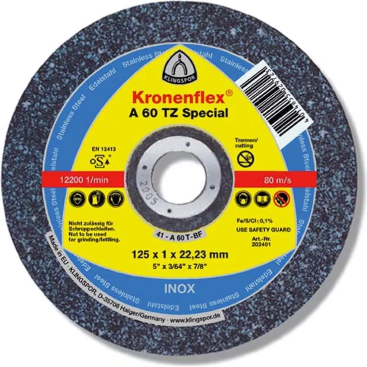 Klingspor A 60 TZ Trennscheiben 202401 - 125 x 1 x 22,23 mm