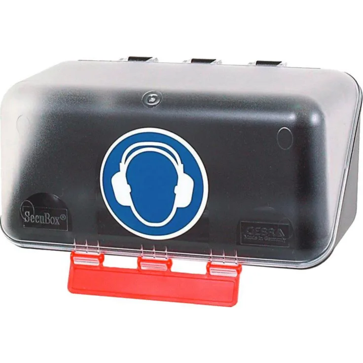 Sicherheits-Box für Gehörschutz 236x120x120 mm tra