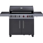 Enders Gasgrill BOSTON BLACK 6 KR TURBO, 6-Brenner, mit Kocher, TURBO ZONE & HEAT RANGE Brenner-Technologien von Enders, große Grillflächehochwertiges Edelstahl Rost 8864