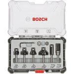 Bosch Professional 6tlg. Rand- und Kantenfräser Set (für Holz, Zubehör für Oberfräsen mit 8 mm Schaft) - Preisvergleich