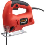 Meister Pendelhub Stichsäge 600 W, PS600M - 3 Pendelstufen - 45° Gehrungsschnitte - Staubsaugeradapter - Handsäge mit Soft-Grip Einlagen - 5403120