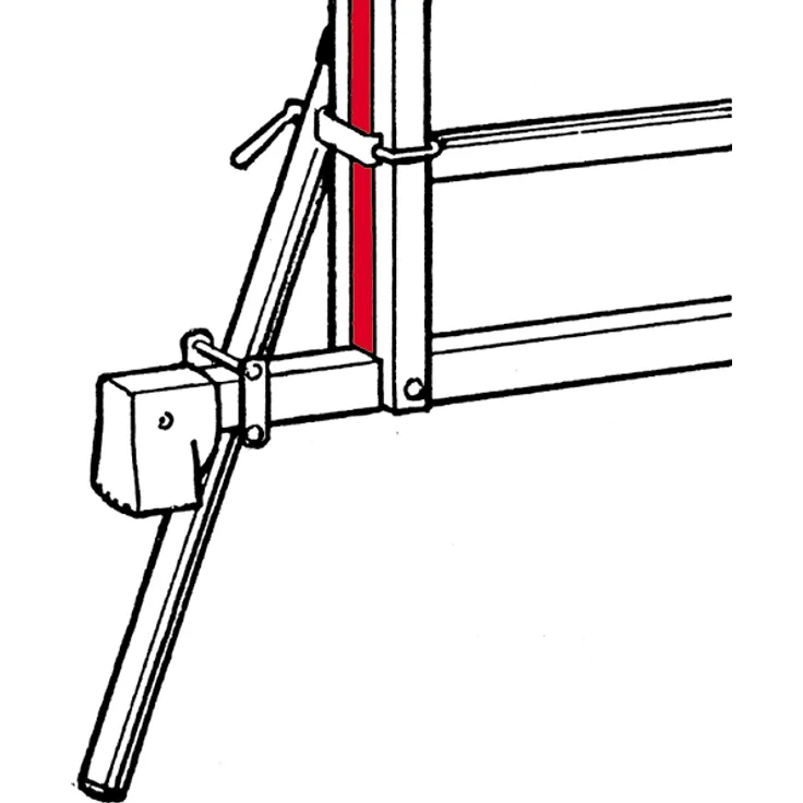 Hymer Fußverlängerung für Traversen (für gerade und gebogene Traversen, stufenlos verstellbar, für Holmgröße 60-89 mm) 5650