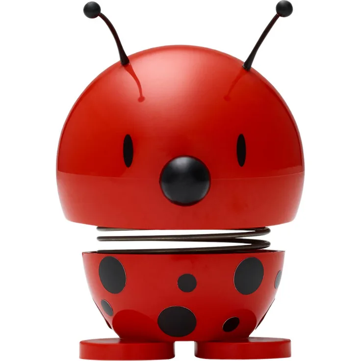 Hoptimist Ladybug, Wackelfigur, Wackel Figur, Dekofigur, Dekoidee, Plastik, Rot, Ø 5 cm, 3008-40