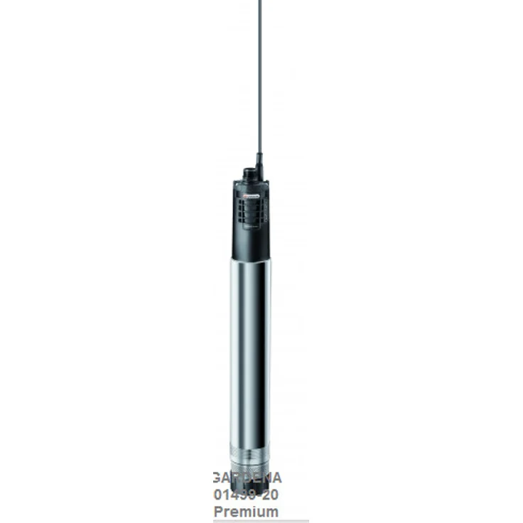 Gardena Premium Tiefbrunnenpumpe 6000-5 inox automatic: Brunnenpumpe mit 6000 l-h Fördermenge aus rostfreiem Edelstahl, automatische Tauchpumpe mit integrierter Trockenlaufsicherung (1499-20) Tiefbrunnenpumpe – Bild 1