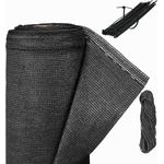 Zaunblende, 1,8 x 6 m, Sichtschutz für Garten Balkon, UV-stabilisiert, wetterfest, HDPE Gewebe, anthrazit