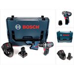Bosch Professional GSR 12V-15 FC FlexiClick Akku Bohrschrauber mit Bohrfutteraufsatz in L-Boxx mit 1x Bosch Professional GBA 6,0 Ah Akku und GAL 1230 CV Ladegerät