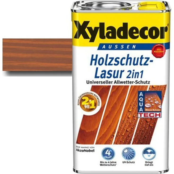 Xyladecor&reg, Holzschutz-Lasur 2 in 1 Teak 0,75 l