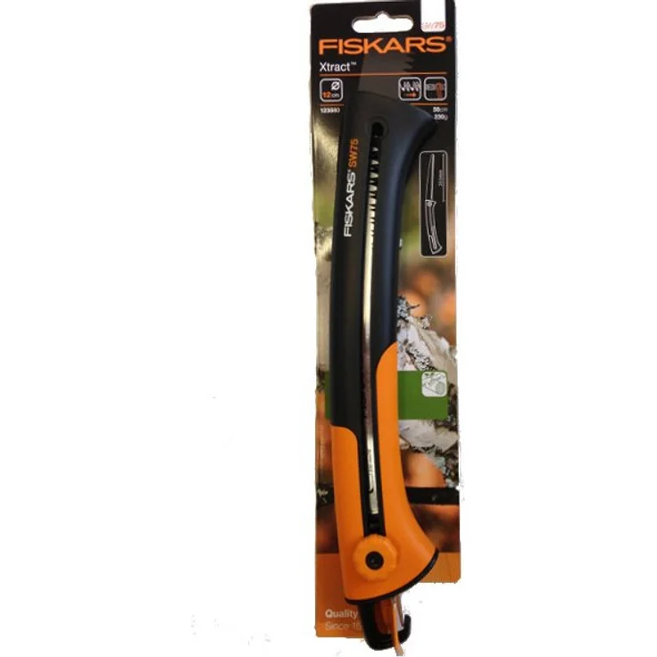 Fiskars Große Handsäge für frisches Holz, Grobzahnung, Sägeblattlänge: 25,5 cm, Einziehbar, Rostfreier Stahl, Schwarz-Orange, Xtract, SW75, 1000614 – Bild 2