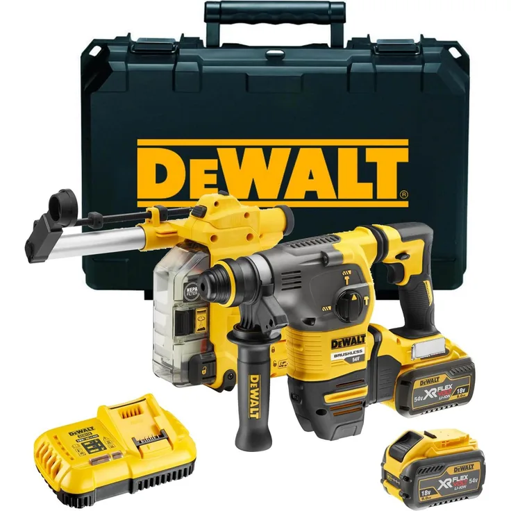 DeWalt DCH335X2-QW Akku-Kombi-Hammer SDS-Plus, 54V, 54 V, Schwarz-Gelb, Size