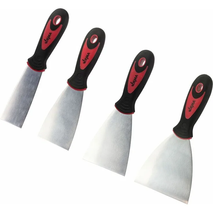 Spachtel Set mit Kunststoff Griff 4tlg. Gipserkelle Glättkelle Kelle Spachtel