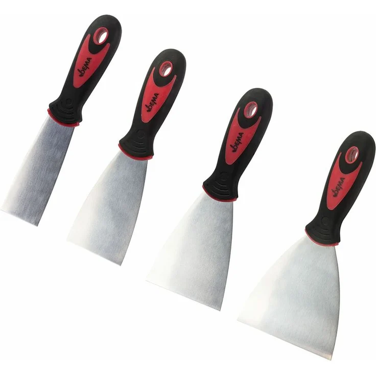 Spachtel Set mit Kunststoff Griff 4tlg. Gipserkelle Glättkelle Kelle Spachtel