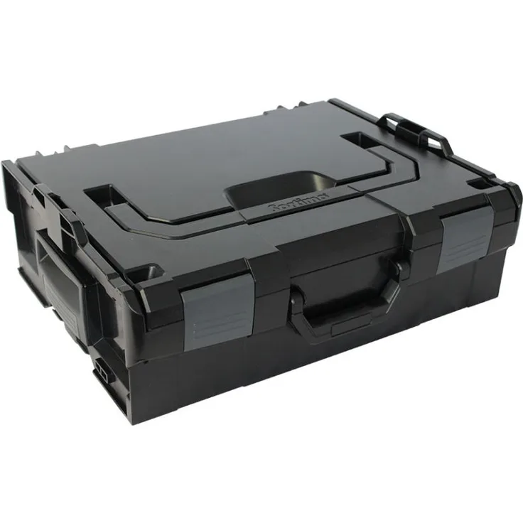 BS Systems L-BOXX 136 BSSVerkehrsschwarz mit anthrazitgrauen Schnappern und Koppelhebeln